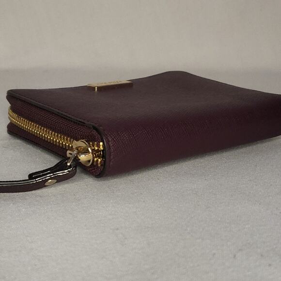 Kate Spade Burgundy Leather Wallet with Gold Accent - Picture 3 of 10